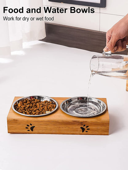 Stainless Steel Cat Bowls, Whisker Fatigue Cat Bowl, Metal Cat Dishes, Shallow Cat Food Dish