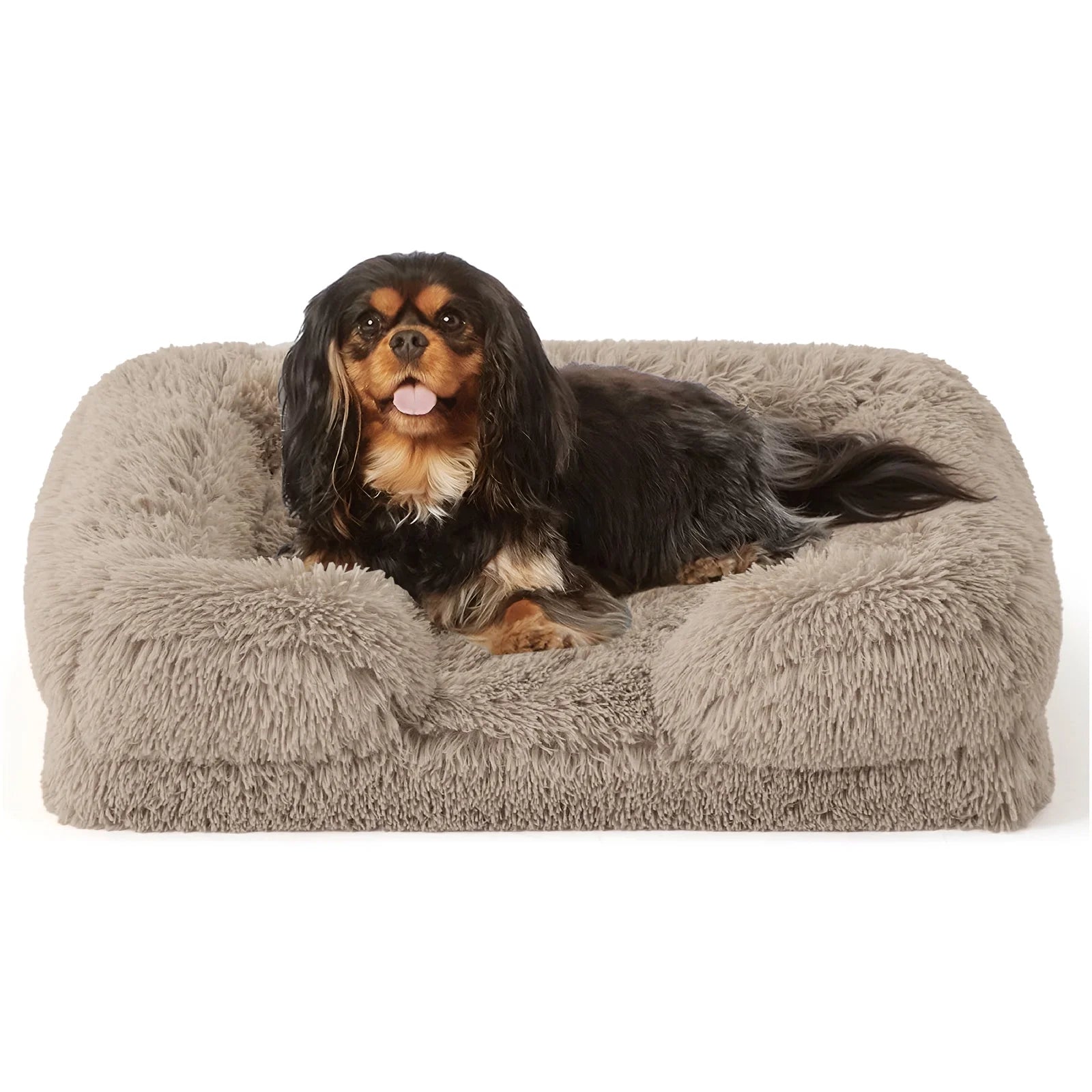 Warming Fluffy Orthopedic Dog Beds for Large Dogs,Dog Bed with Plush Thick Egg Foam Support and Non-Slip Bottom, Large Waterproof and Machine Washable Pet Bed Cover