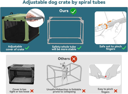 Portable Soft Collapsible Dog Crate for Indoor and Outdoor Soft-Sided Crate